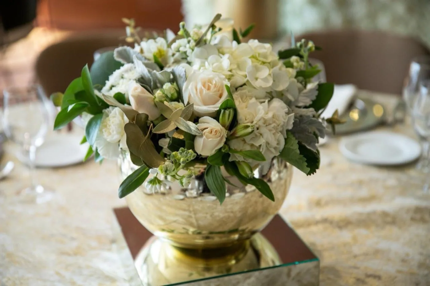 Centro de mesa floral para boda