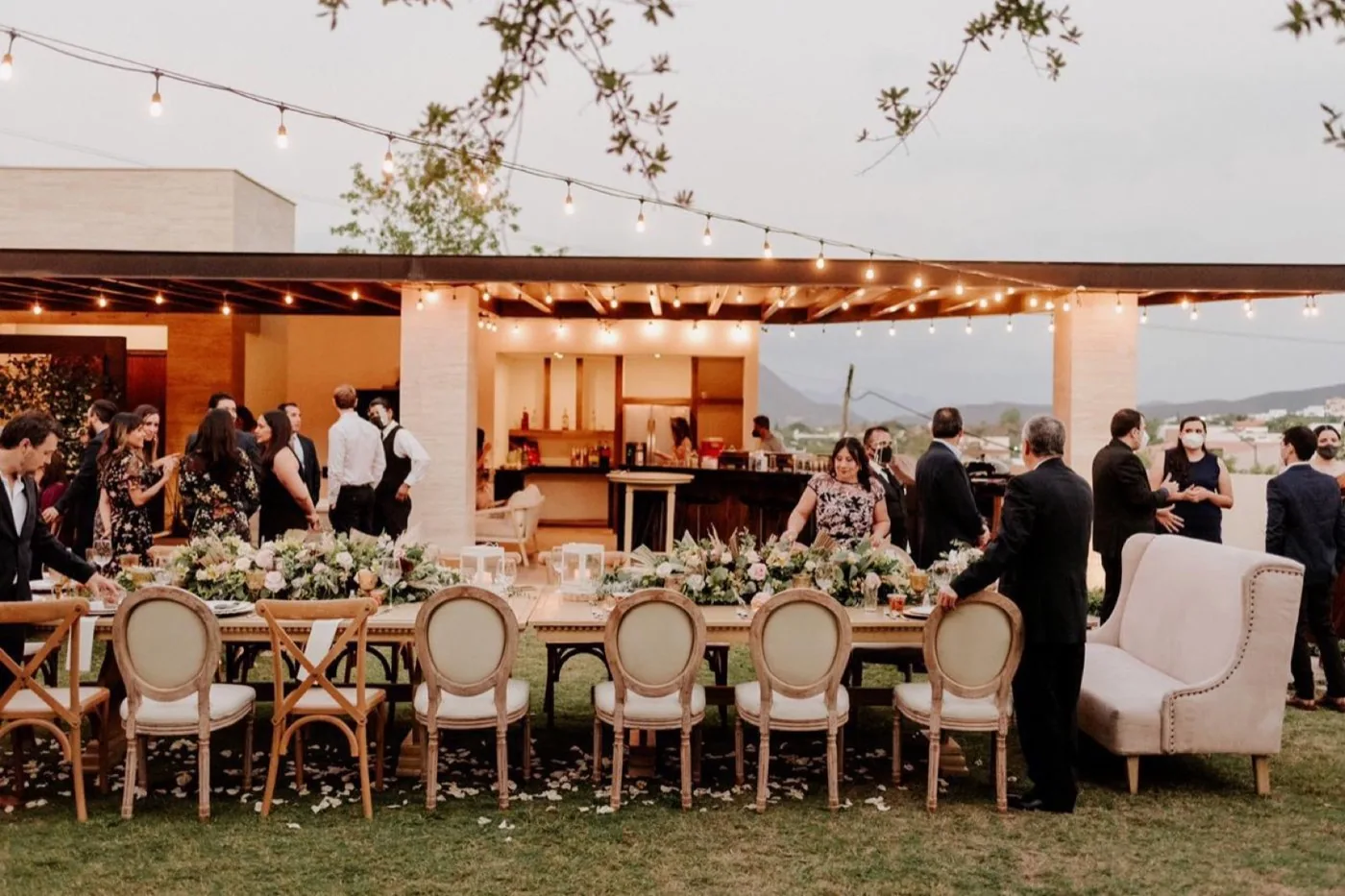 Centro de mesa floral para boda