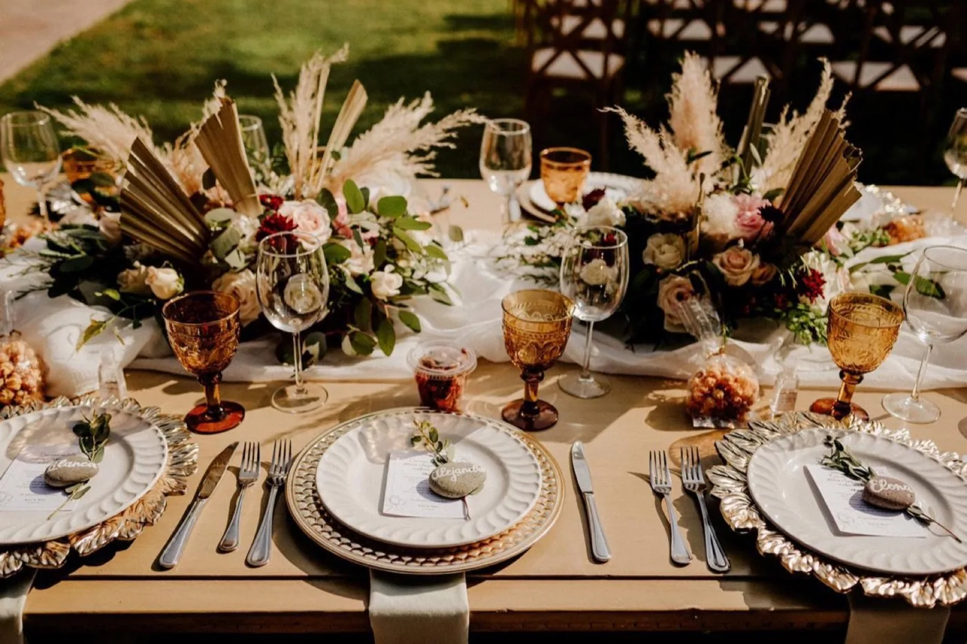 Centro de mesa floral para boda