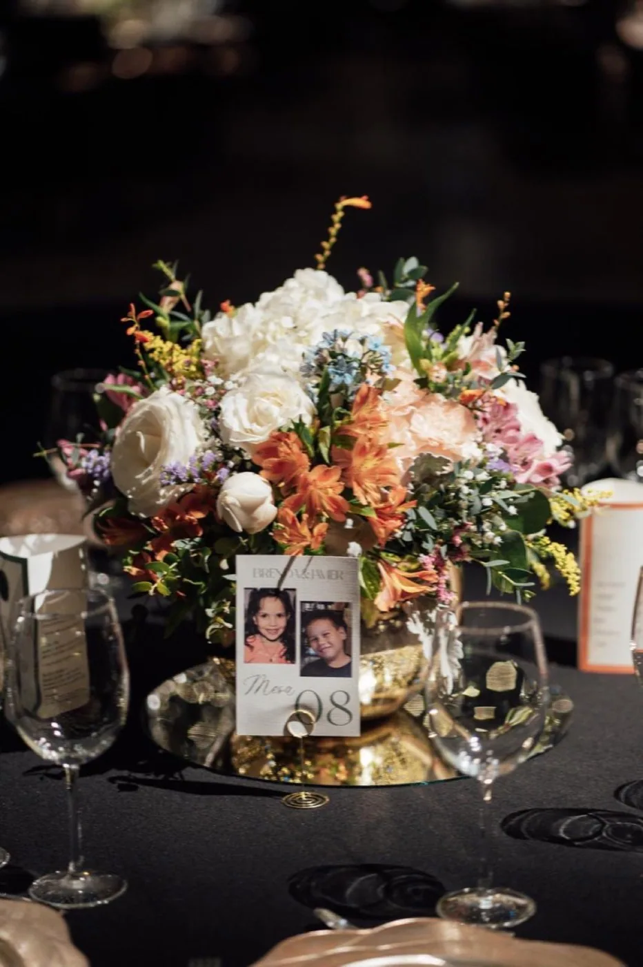 Centro de mesa floral para boda