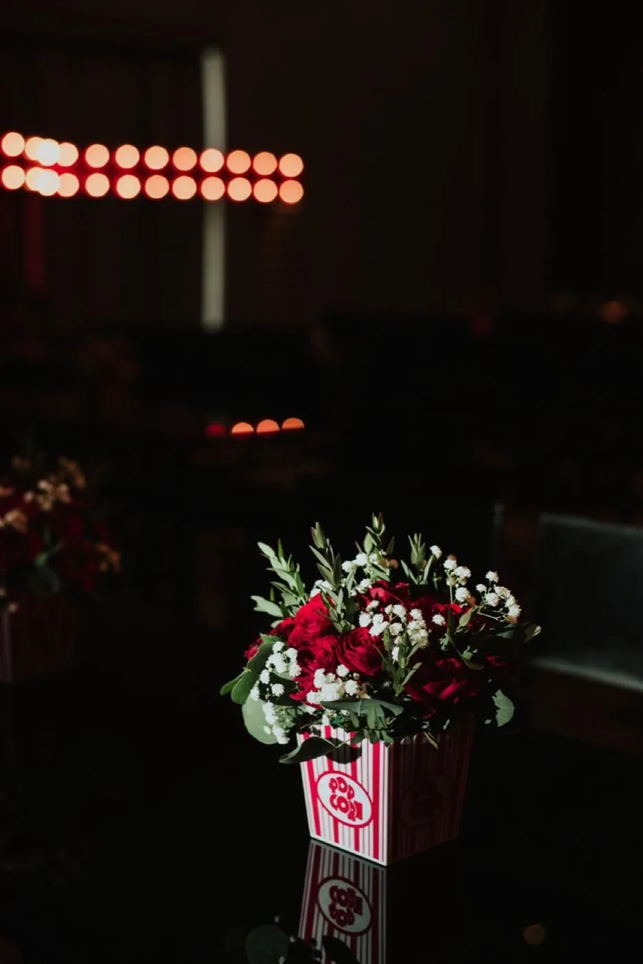 Centro de mesa floral para boda