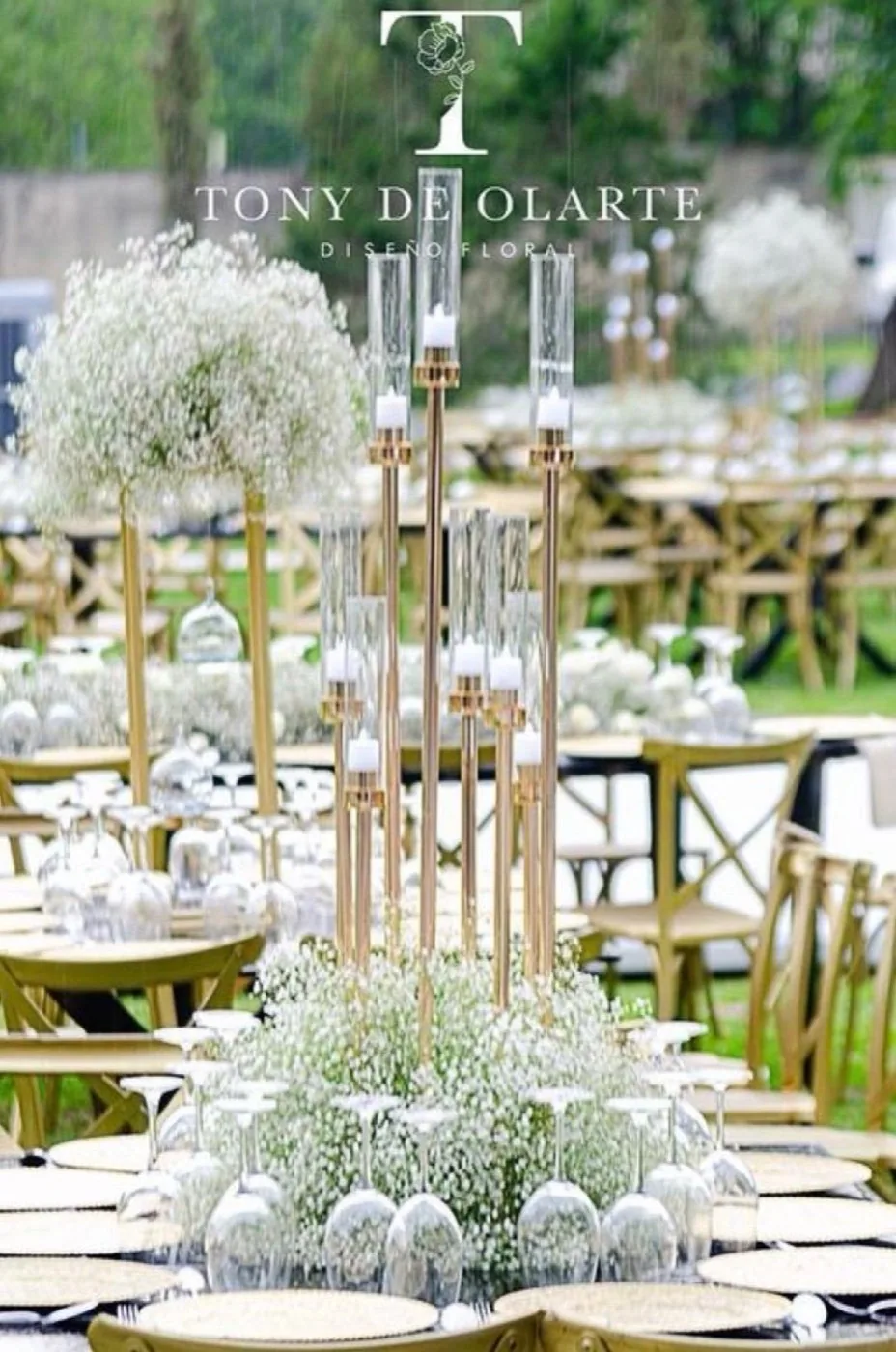 Centro de mesa floral para boda