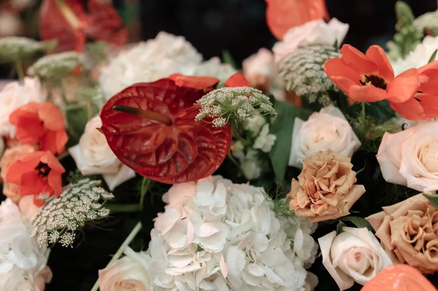 Centro de mesa floral para boda