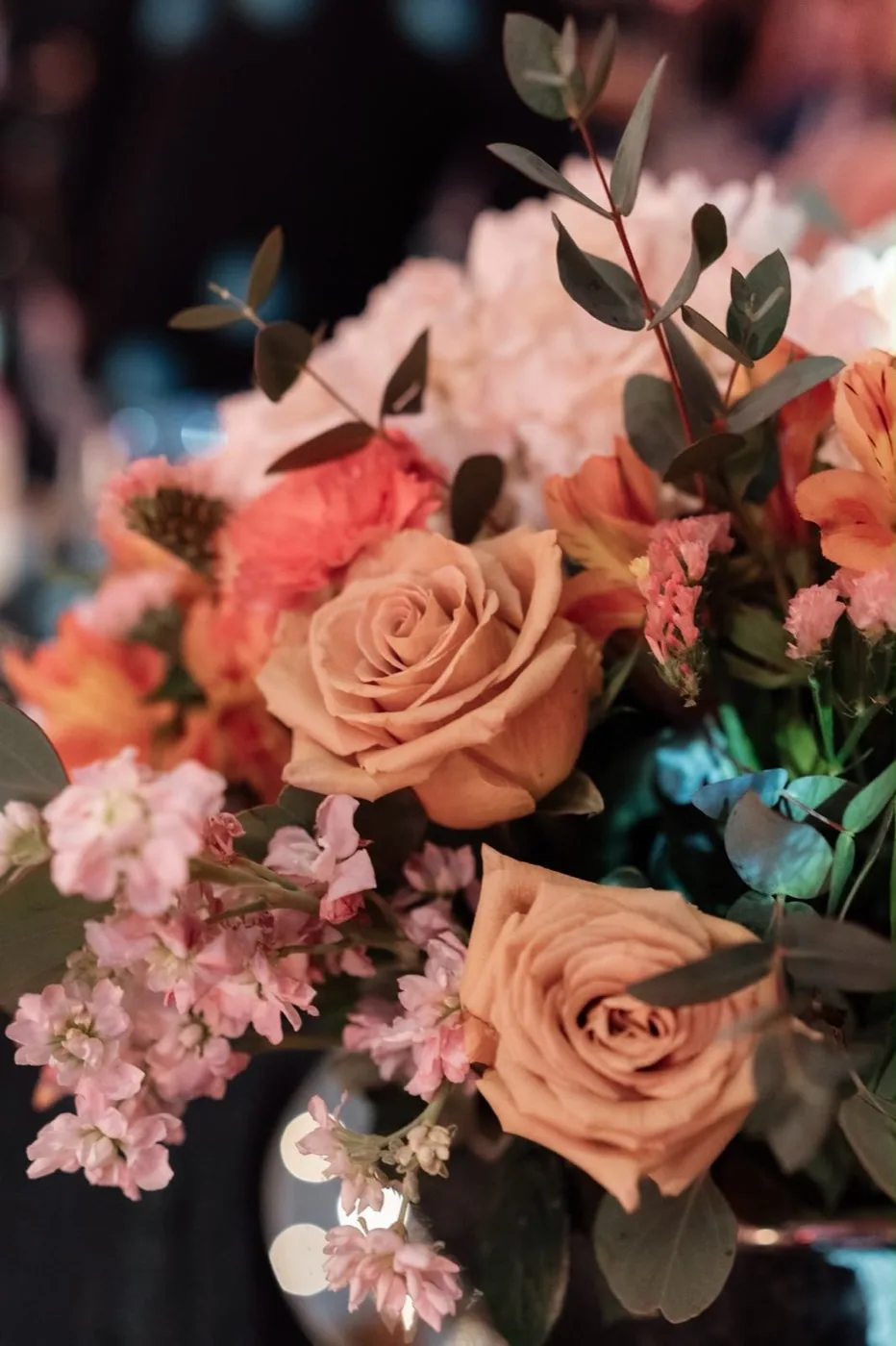 Centro de mesa floral para boda