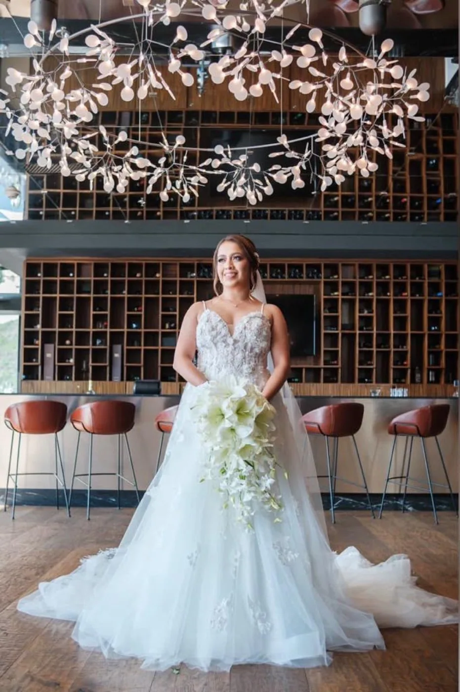 Ramo de novia con diseño floral artesanal
