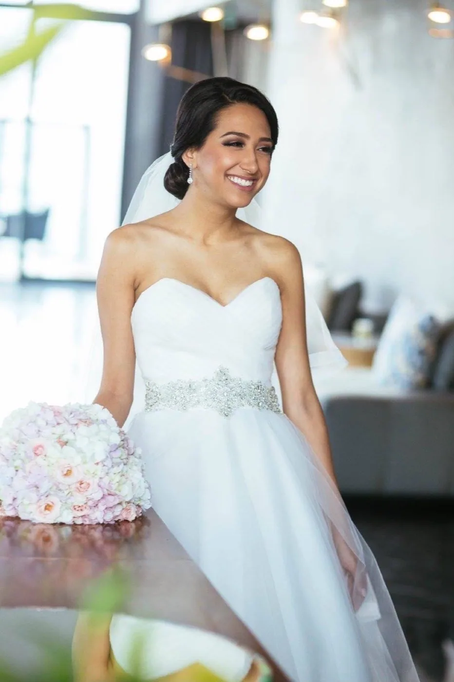 Ramo de novia con diseño floral artesanal