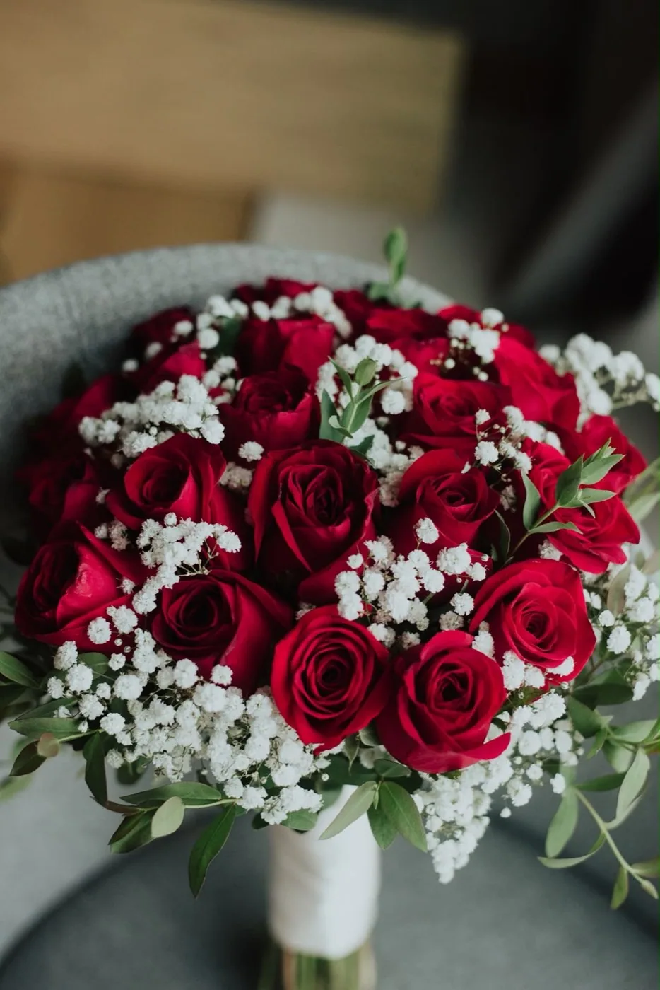 Ramo de novia con diseño floral artesanal