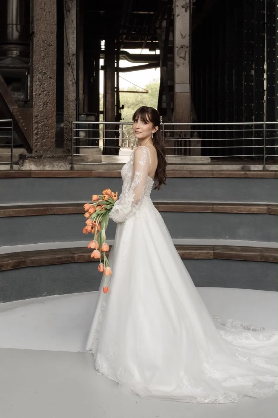 Ramo de novia con diseño floral artesanal
