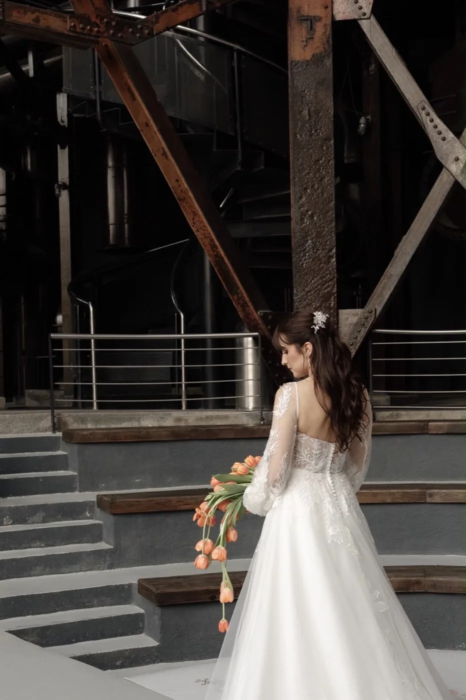 Ramo de novia con diseño floral artesanal