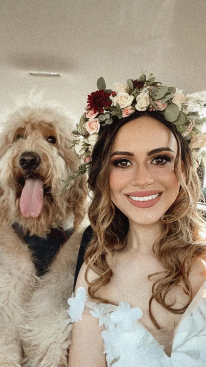 Ramo de novia con diseño floral artesanal