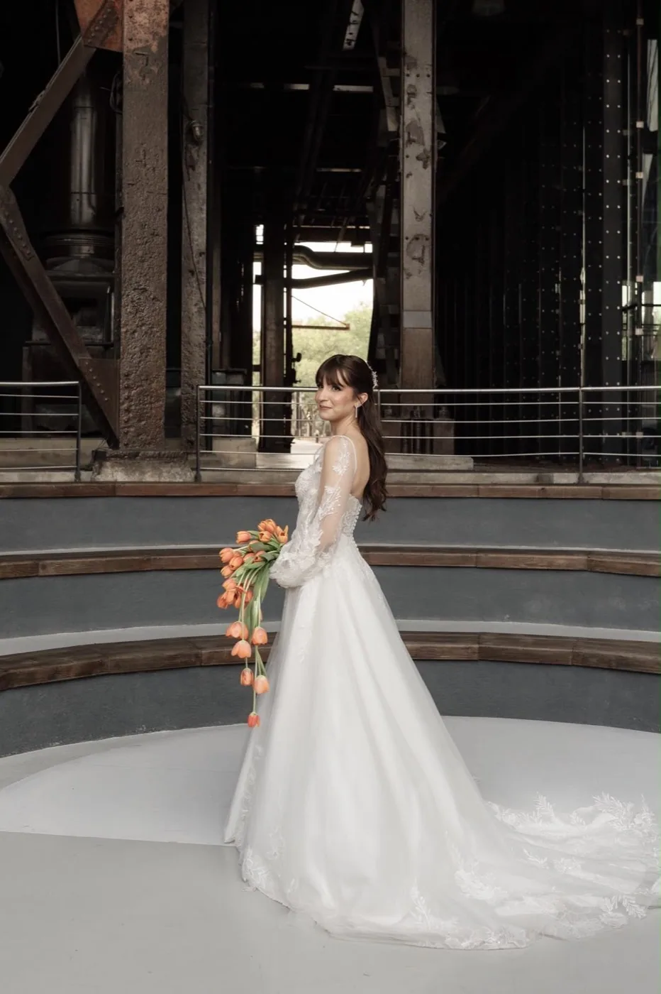 Ramo de novia con diseño floral artesanal