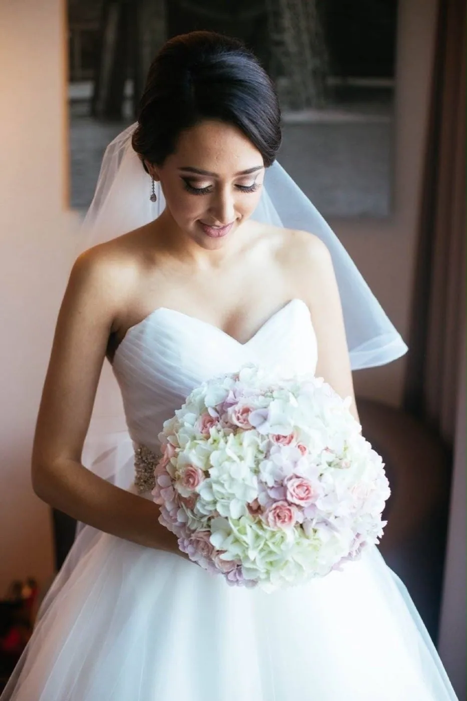 Ramo de novia con diseño floral artesanal