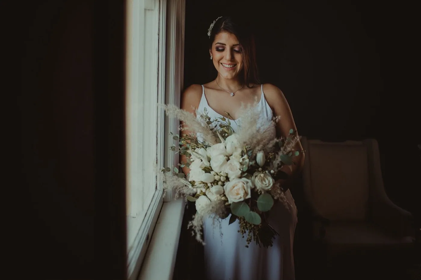 Ramo de novia con diseño floral artesanal