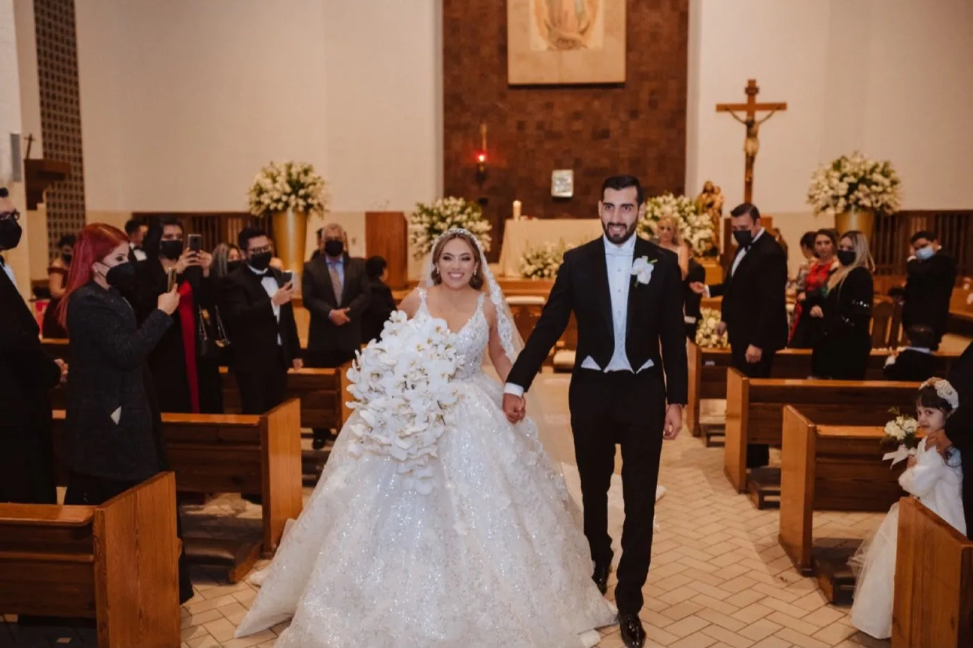 Ramo de novia con diseño floral artesanal